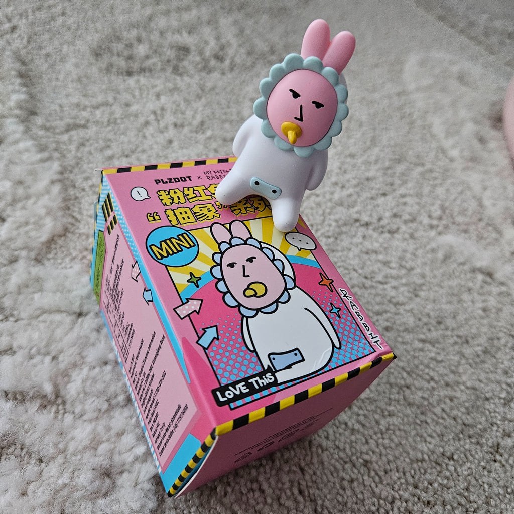 Grown Baby - My Friend Pink Rabbit Abstract Mini Series by PLZDOT