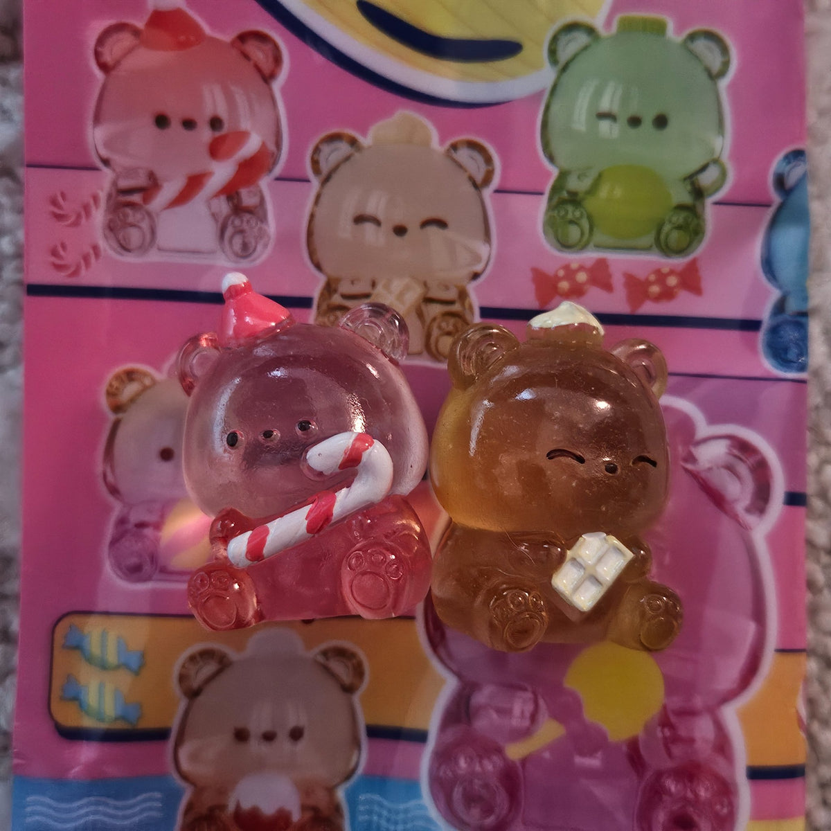 Candy Cane and White Chocolate - Soft Candy Gummy Bear Miniatures - 2