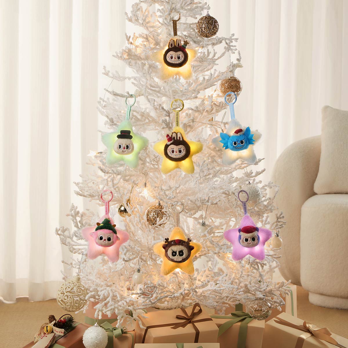 YAYA - THE MONSTERS Classic Series-Sparkly Plush Pendant Labubu by POPMART - 3