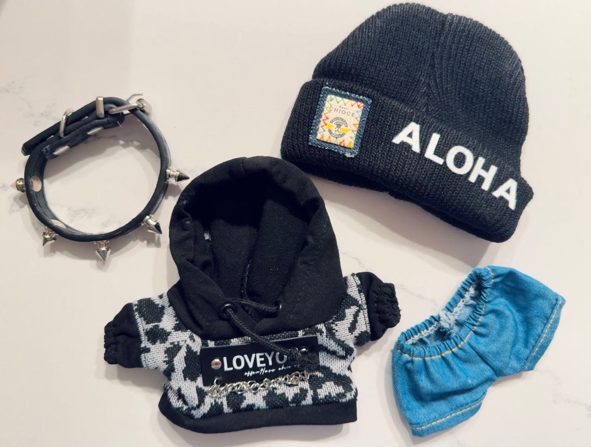 Black Leapord Print Outfit - Labubu Clothes - 2