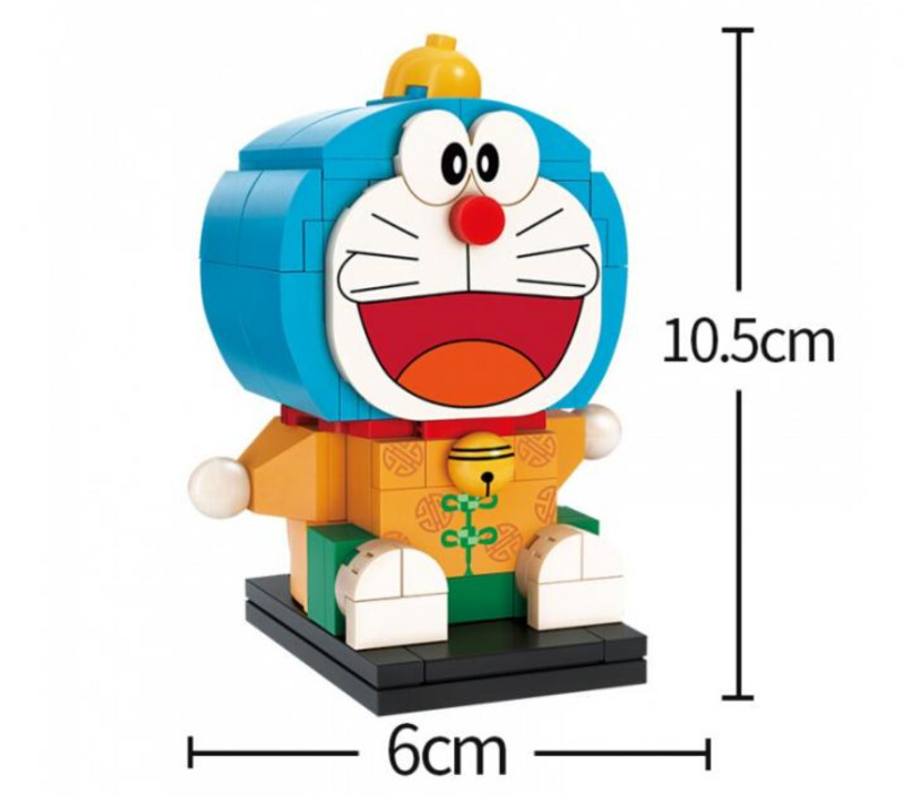 Orange Lunar New Year Costume Building Block  - Doraemon  - 2