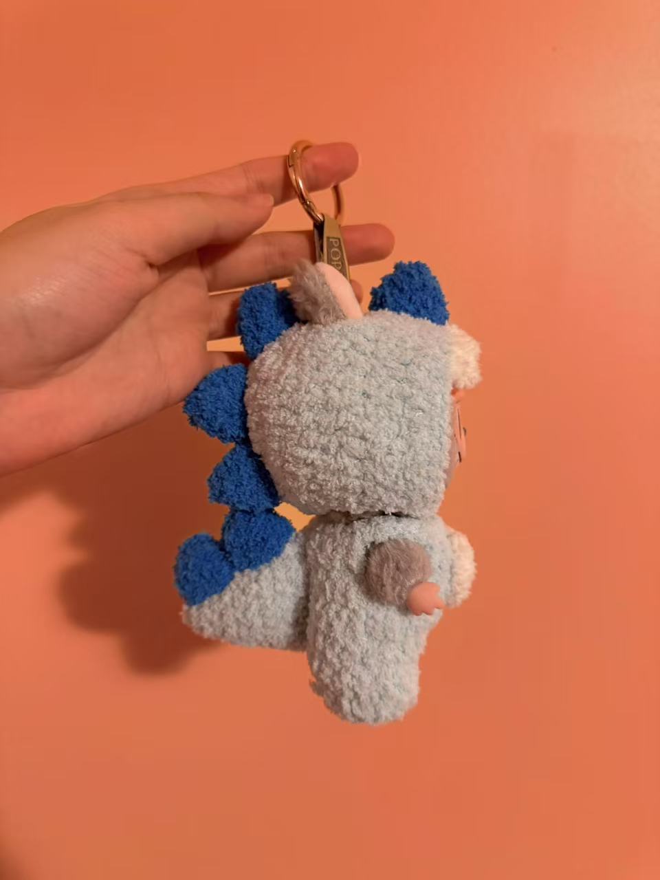 Crochet Blue Dino - Labubu Clothes For Exciting Macaron - 1