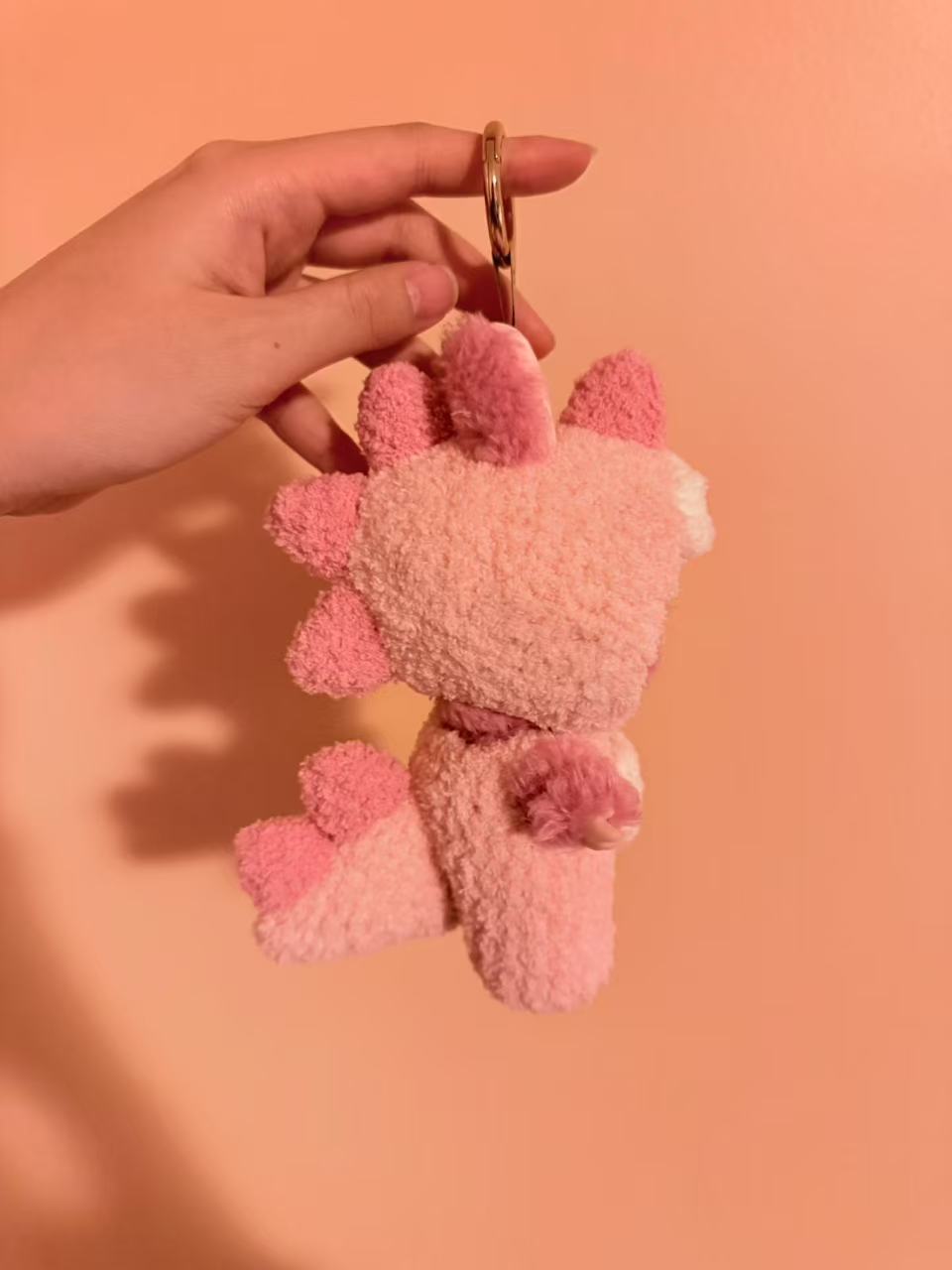 Crochet Pink Dino - Labubu Clothes For Exciting Macaron - 2