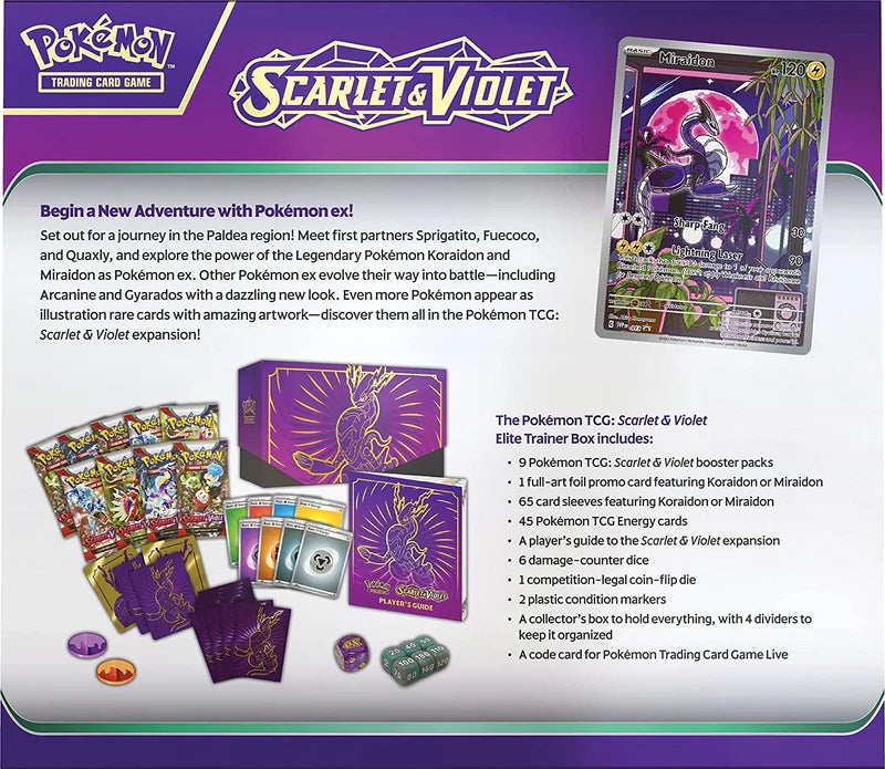 Pokémon Trading Card Game TCG Scarlet &amp; Violet Base set Elite Trainer Box - Miraidon - 2
