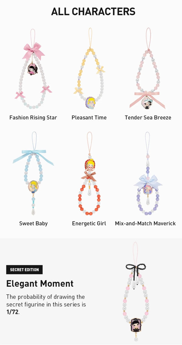 キーホルダー・アクリルキーホルダー popmart MOLLY phonecharm blindbox secret POPMART Molly Daily Look Phone Charm Blind Box - Mindzai Toy Shop