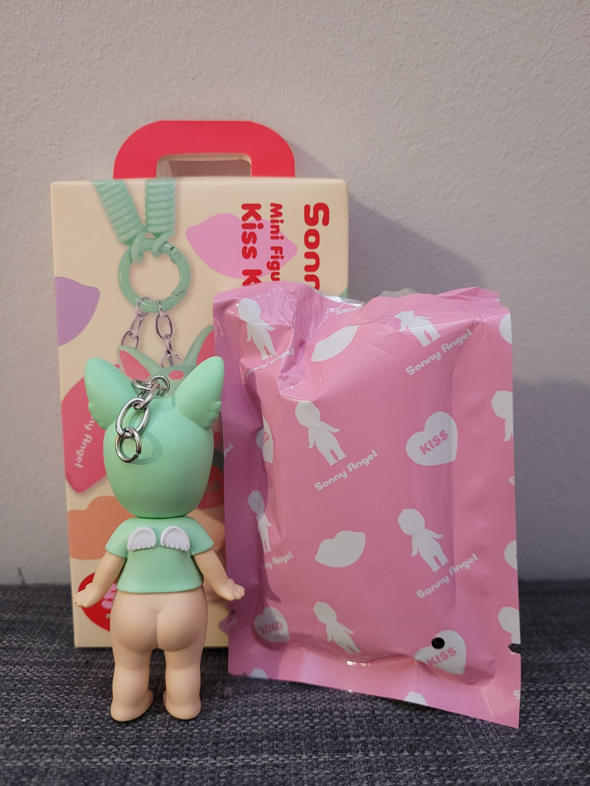 Green Fennec Sonny Angel Keychain - Kiss Kiss Series - Dreams - 2