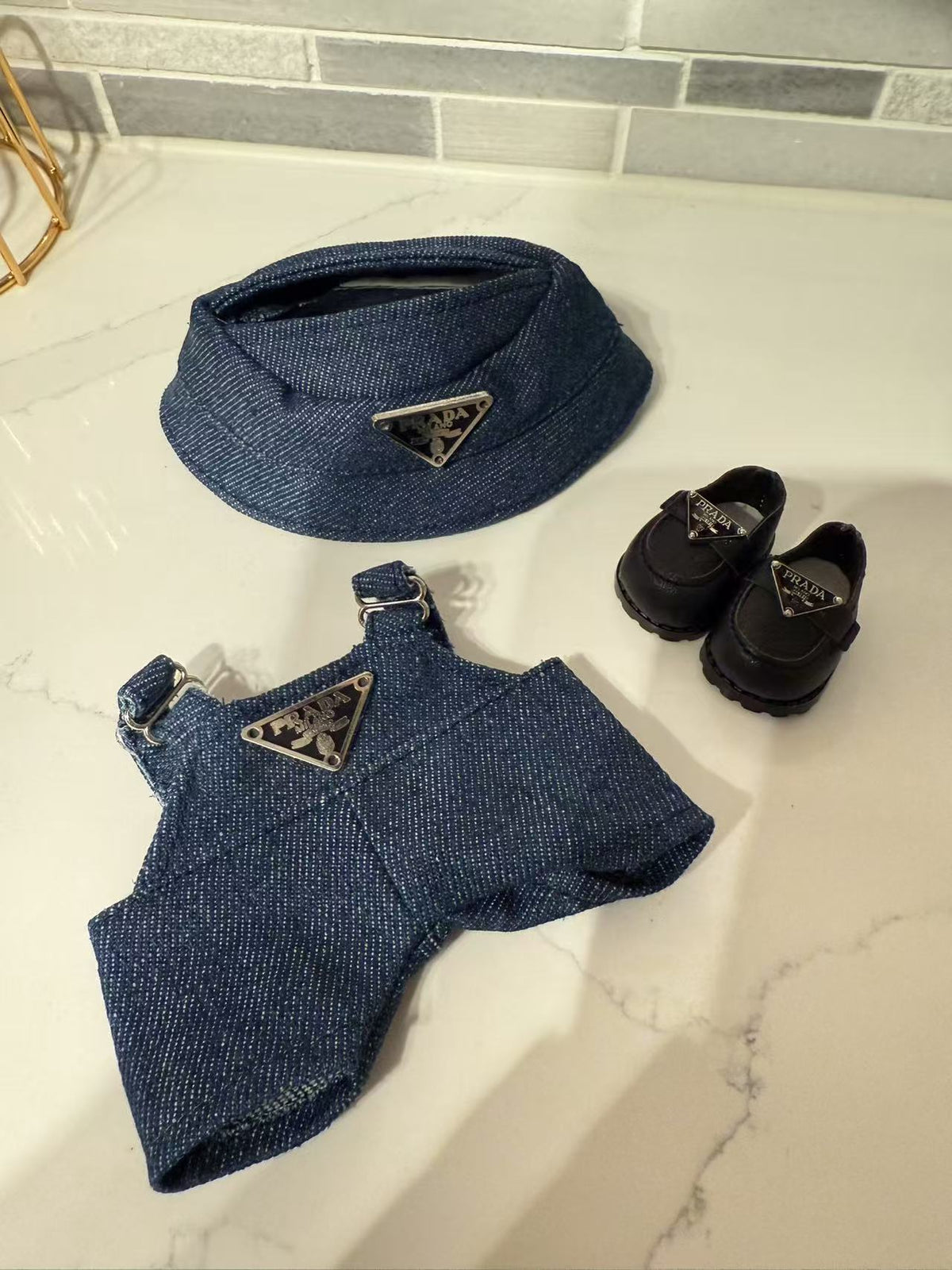 PD Jean Suspender Outfit  - Labubu Clothes for Exciting Macaron  - 2