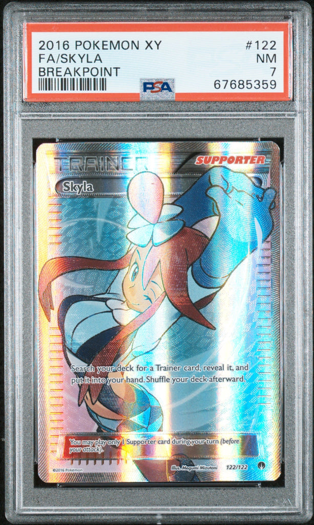 Pokemon TCG XY Breakpoint Full Art Skyla PSA 7 graded Near Mint