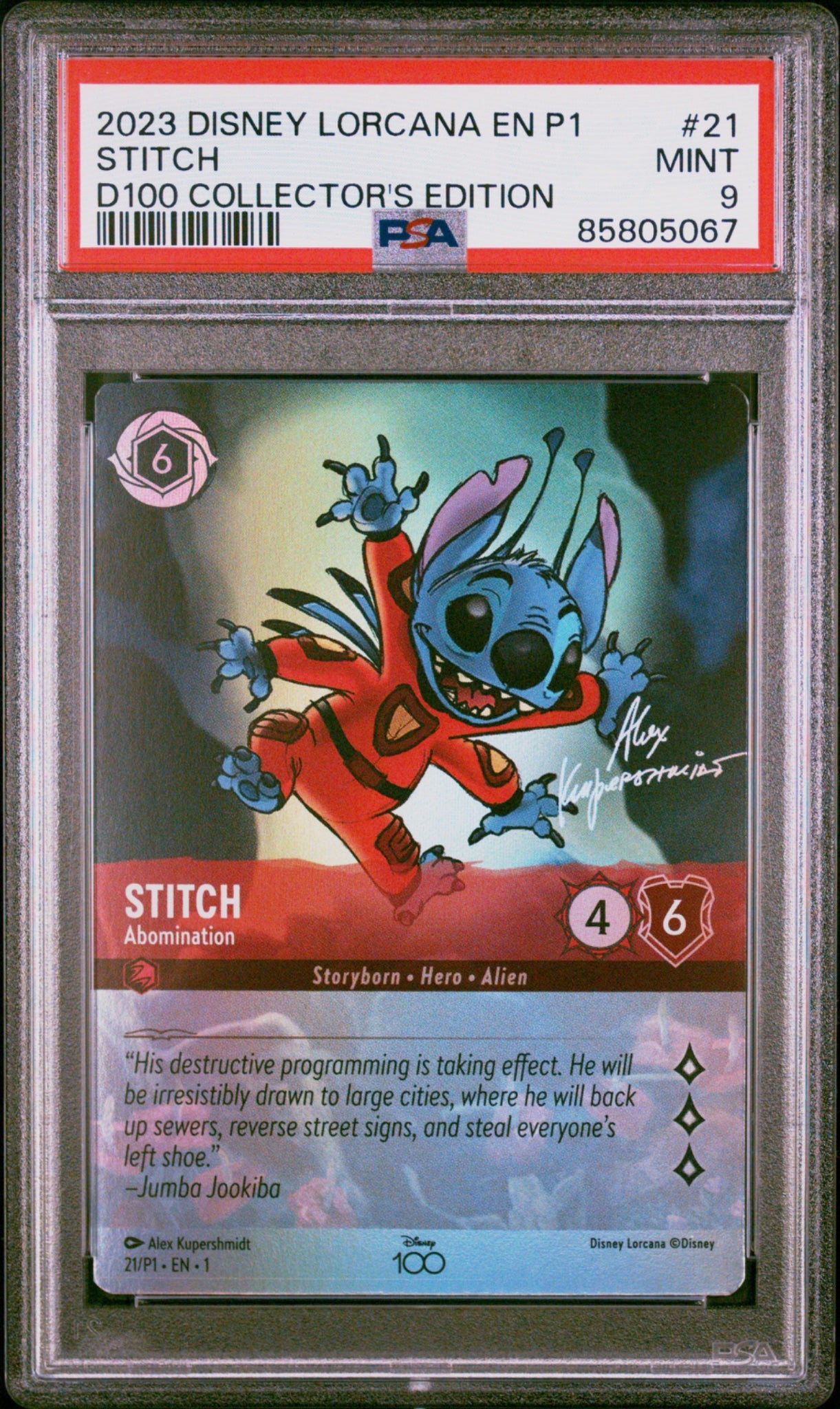 lorcana d100 cards Disney TCG 2023 Stitch PSA 9 graded Mint 21 Collector's E quality collectible cards Type:Y'shtola Night's Blessed - Scions & Spellcraft Timeless Magic: The Gathering Final