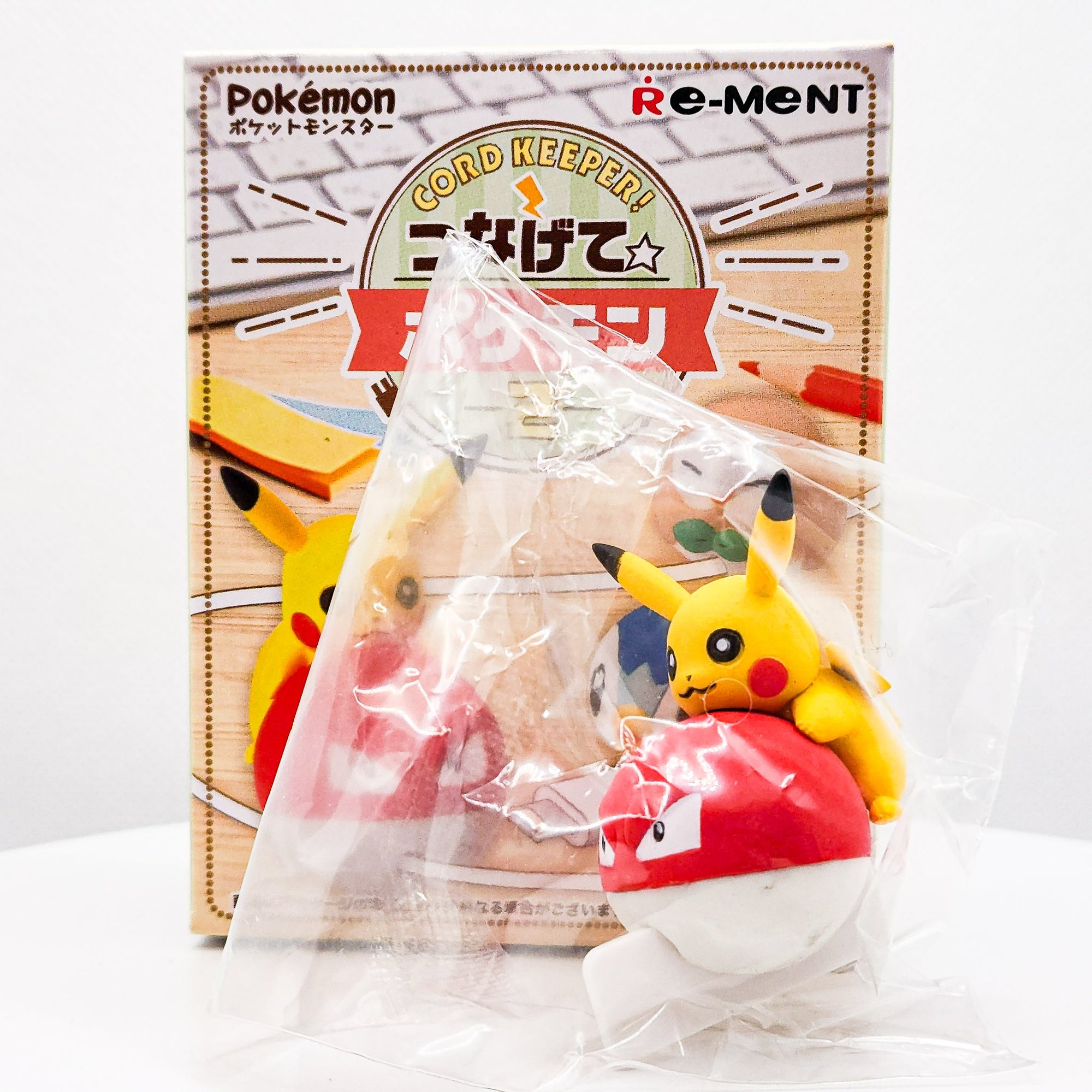 Pokemon PIKACHU & VOLTORB Cord Keeper Figure Series 02 by RE-MENT