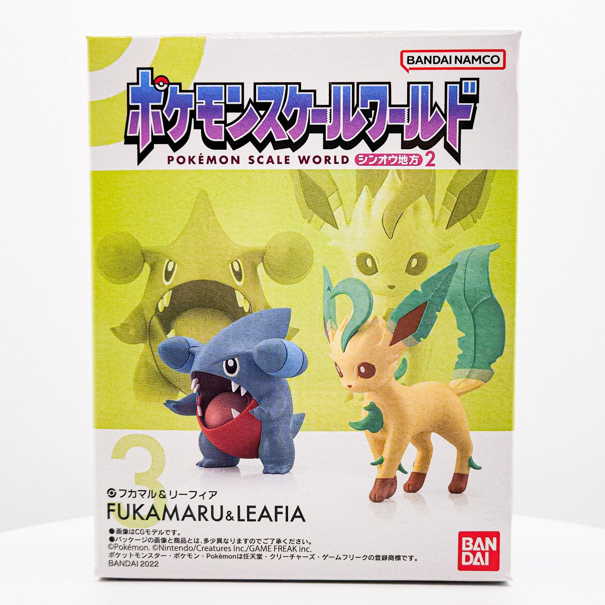 Pokemon Scale World LEAFEON & GIBLE Sinnoh Region 2 Figure Set by