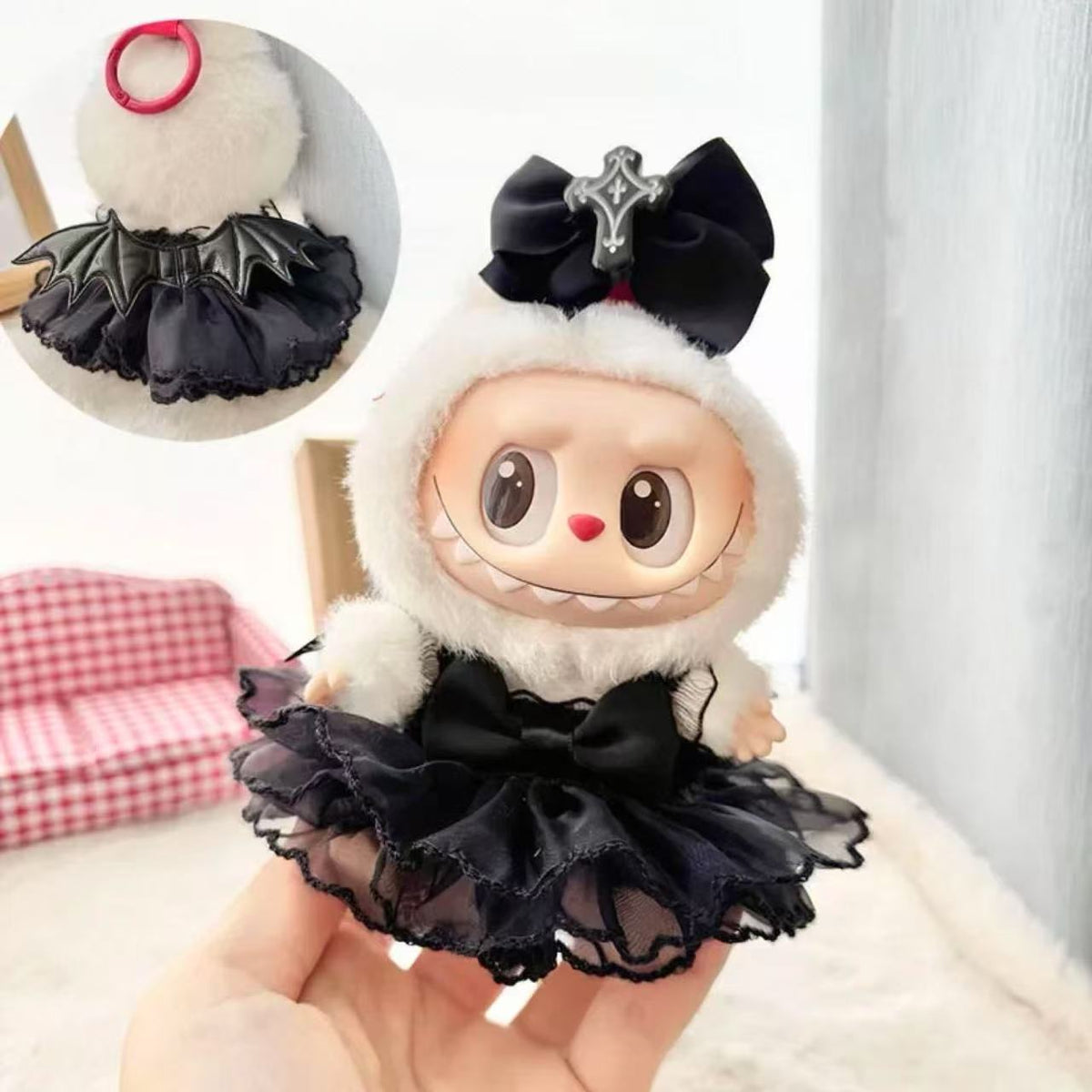 Black Devil Dress - Labubu Clothes for Have A Seat  - 1