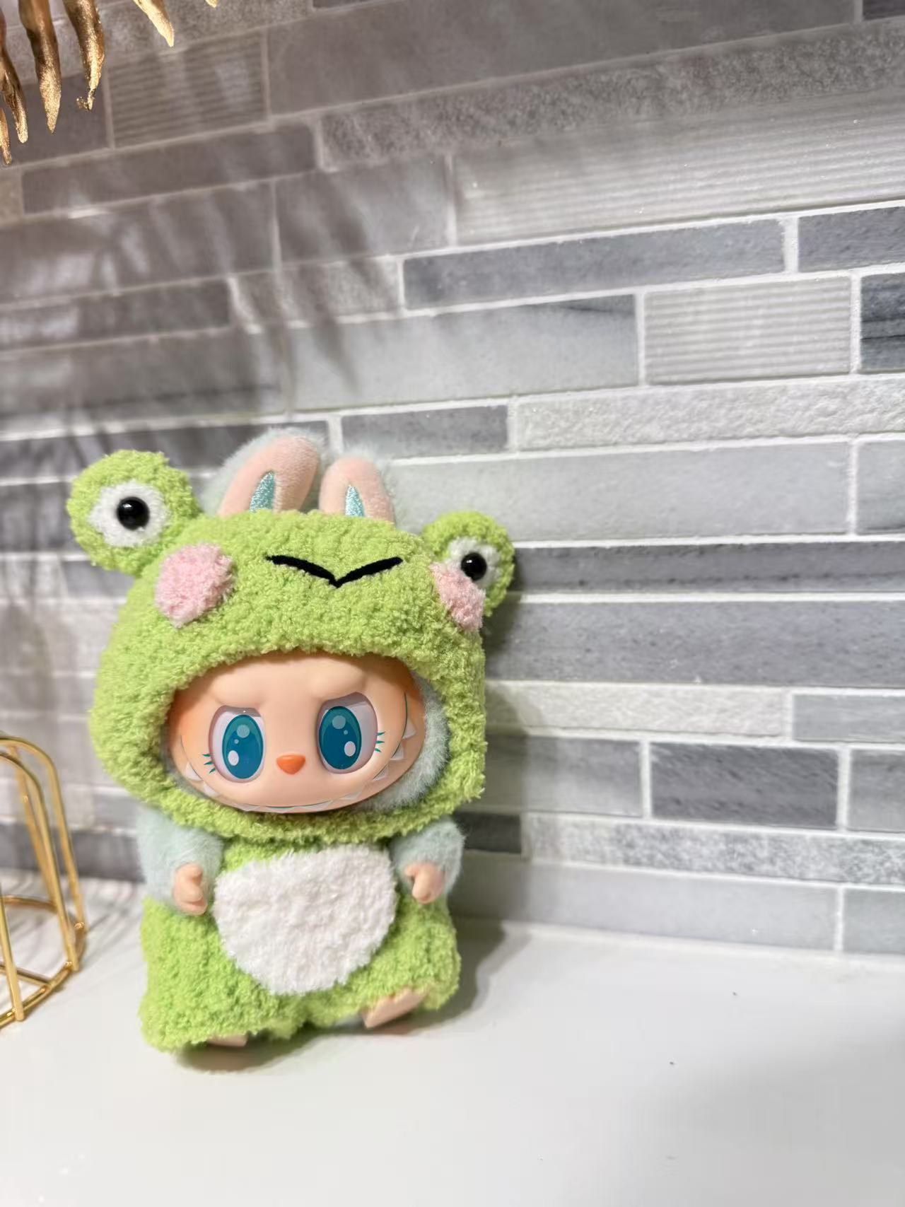 Crochet Keroppi - Labubu Clothes for Have A Seat