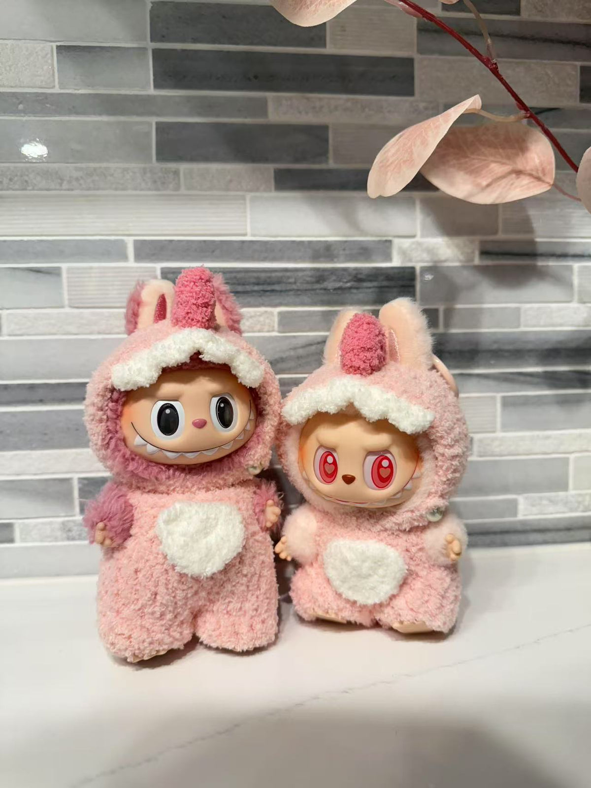 Crochet Pink Dino - Labubu Clothes For Have A Seat - 1