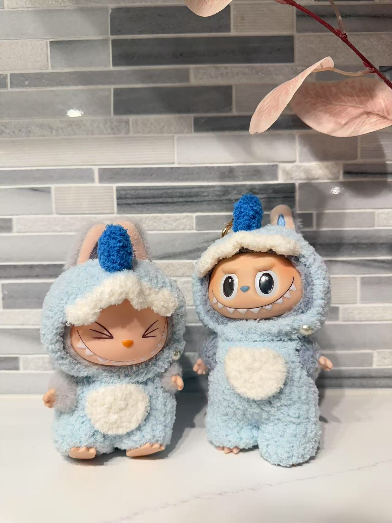 Crochet Blue Dino - Labubu Clothes For Have A Seat - 1