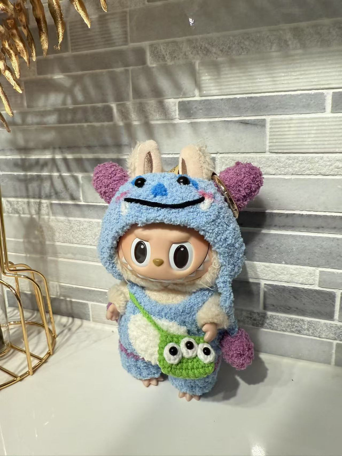 Crochet Monster Inc Sully - Labubu Clothes For Exciting Macaron