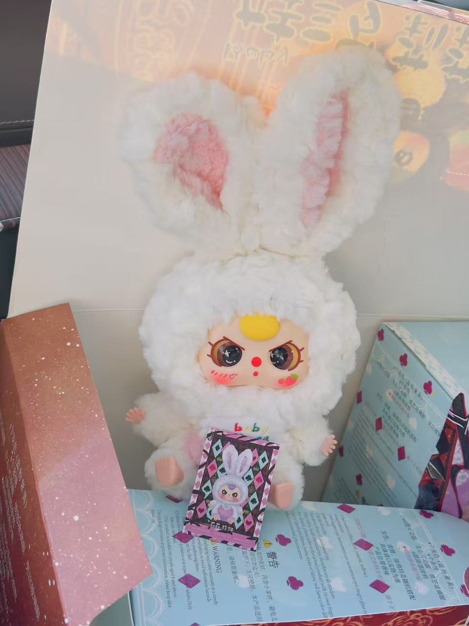 White Bunny (Angry eyes) - Lily Rabbit Town Plush Series - Baby Three - 1