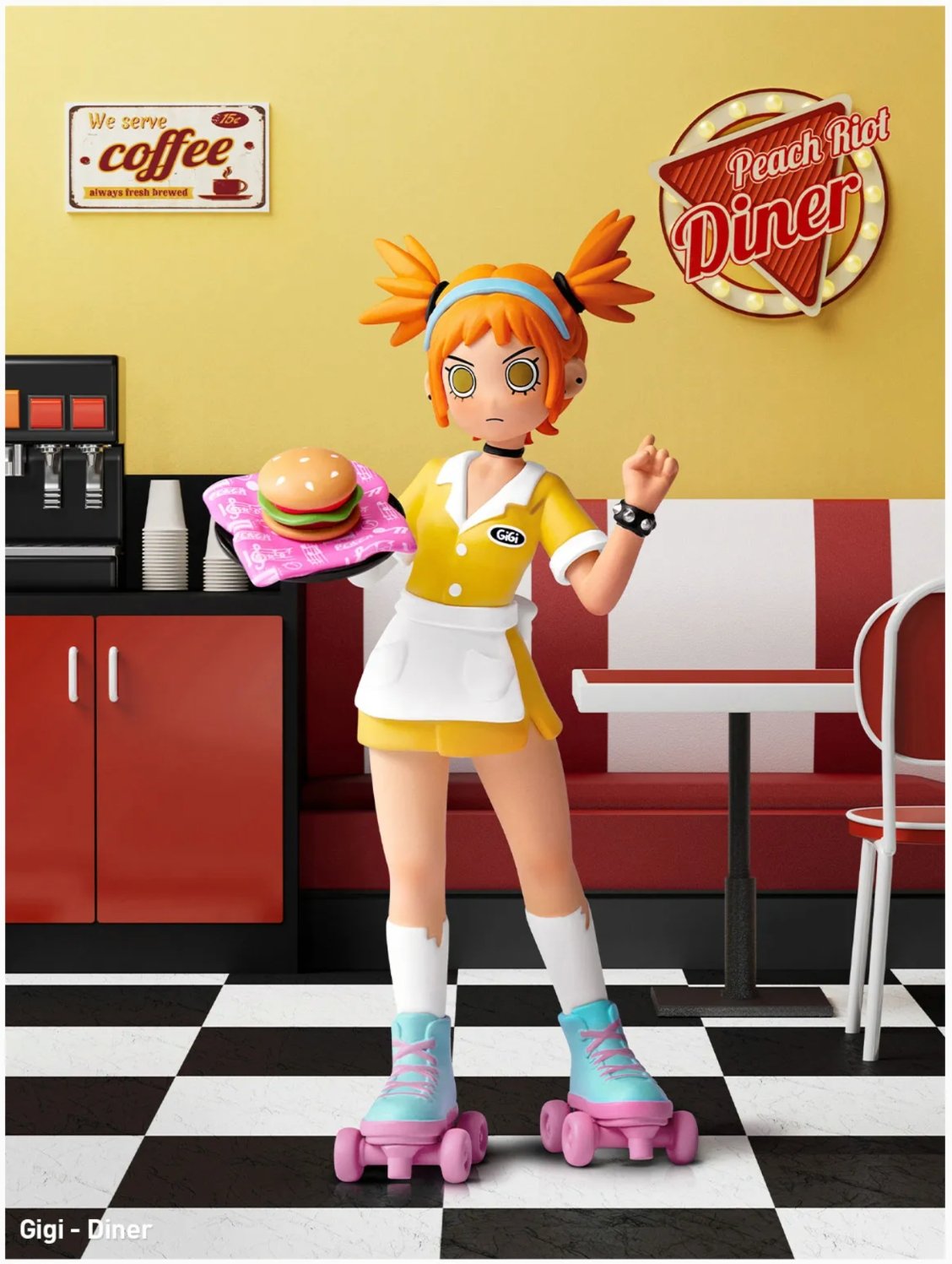 Gigi Diner - Rush Hour - Peach Riot - Popmart