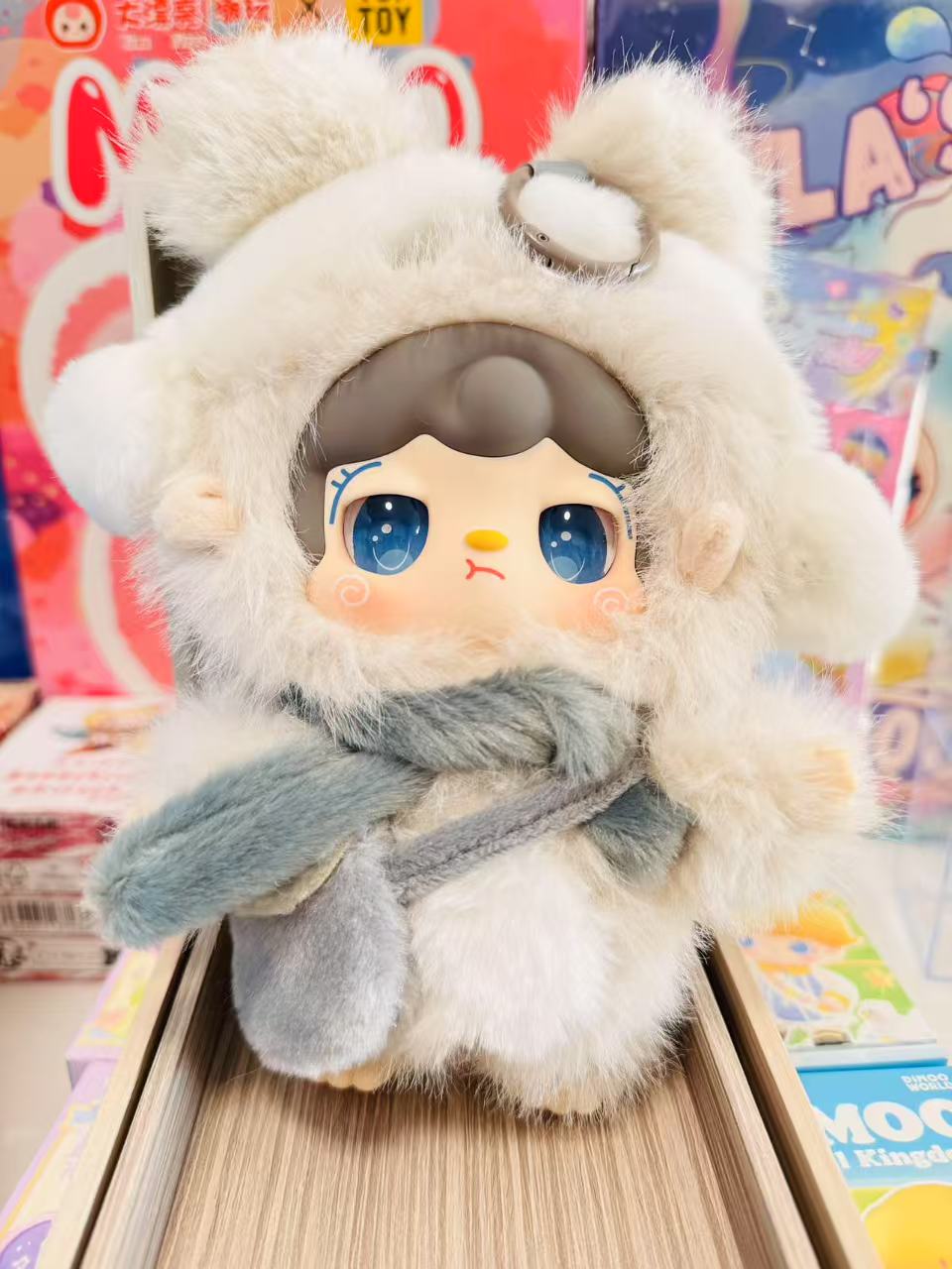 Winter Night Bunny - Yooki Warming Bunny Keycharm Plush - Yalli Studio