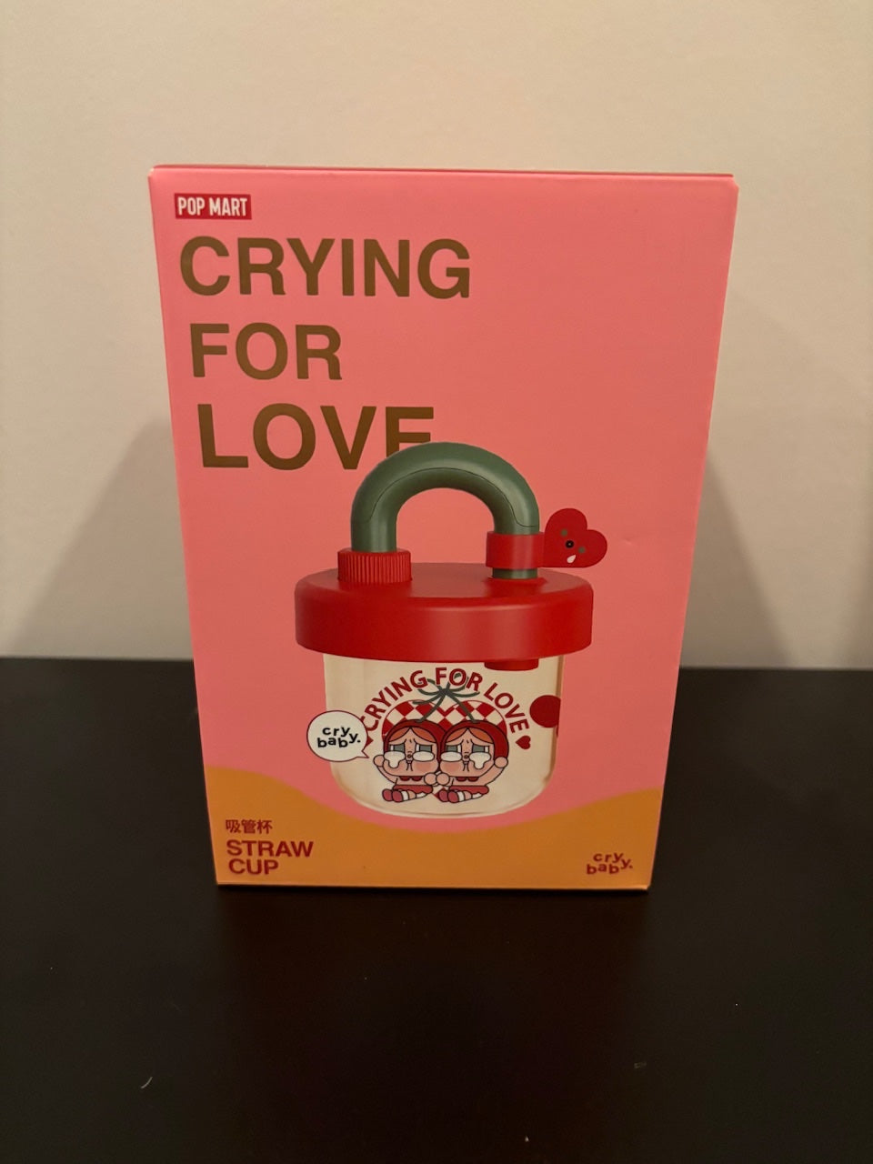 Popmart Crybaby Crying for Love Straw Cup