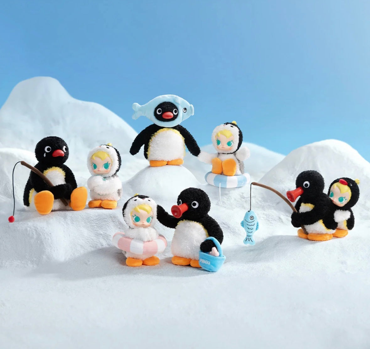 Popmart Molly x Pingu Happy Fishing Series Vinyl Plush Blind Box