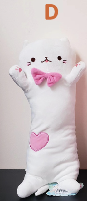 Heart White Cat Plush 40cm (Japan Edition)