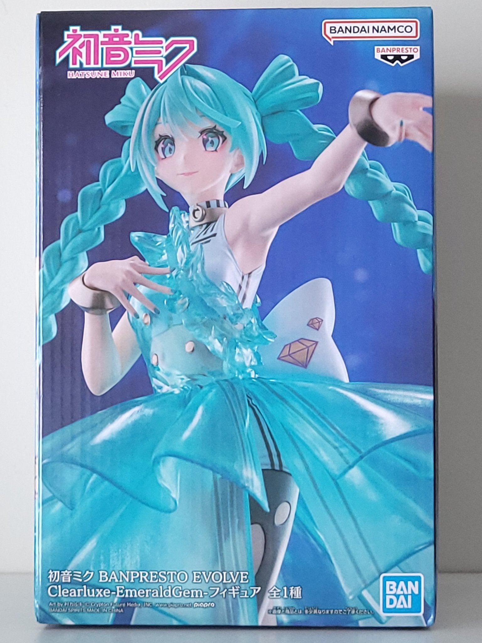 Hatsune Miku - Clearlux Emerald Gem - Banpresto Evolve - Large