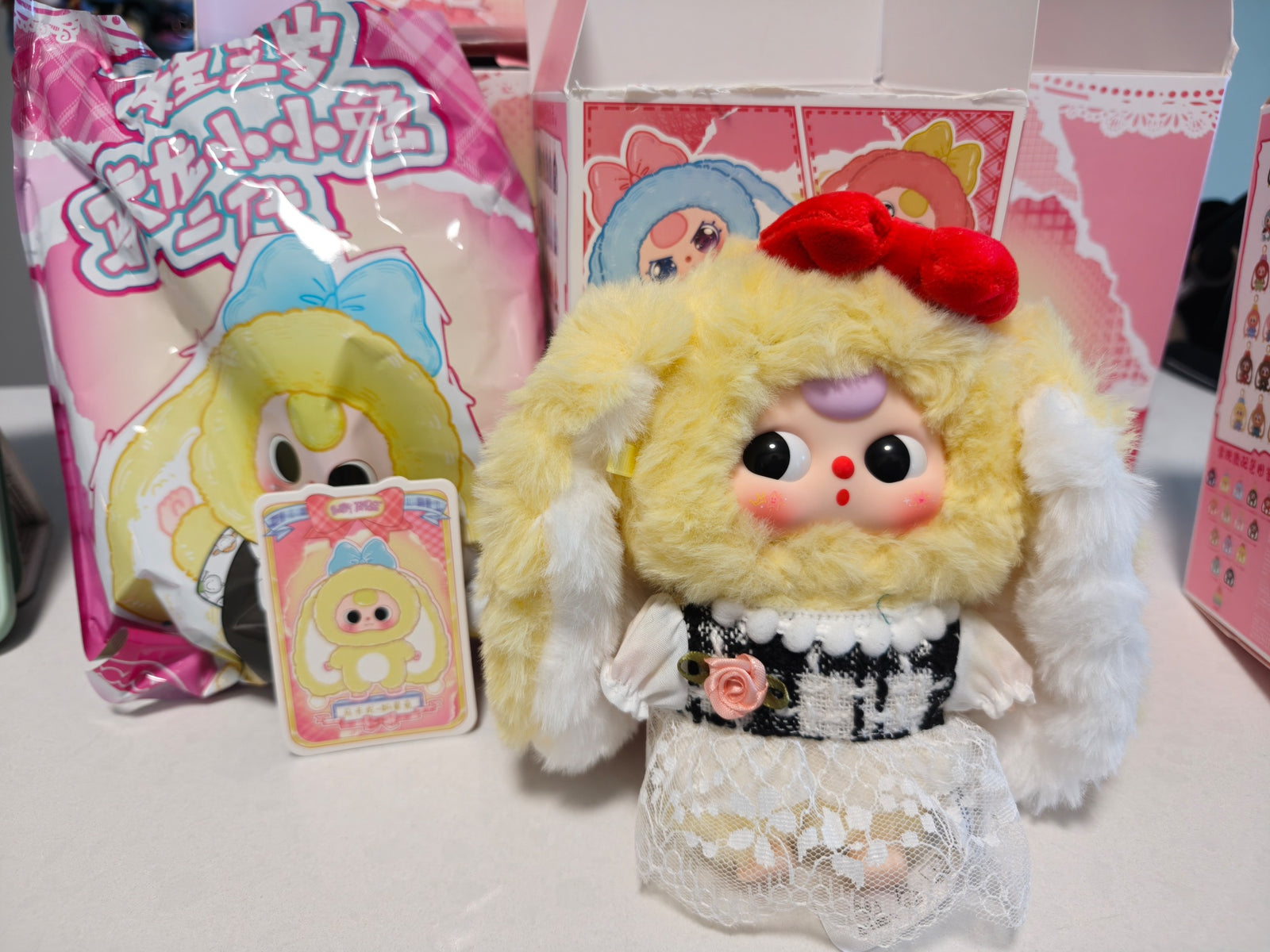 Yellow Bunny (Purple hair, moving eyes) - Macaron V2 Series - Baby Three