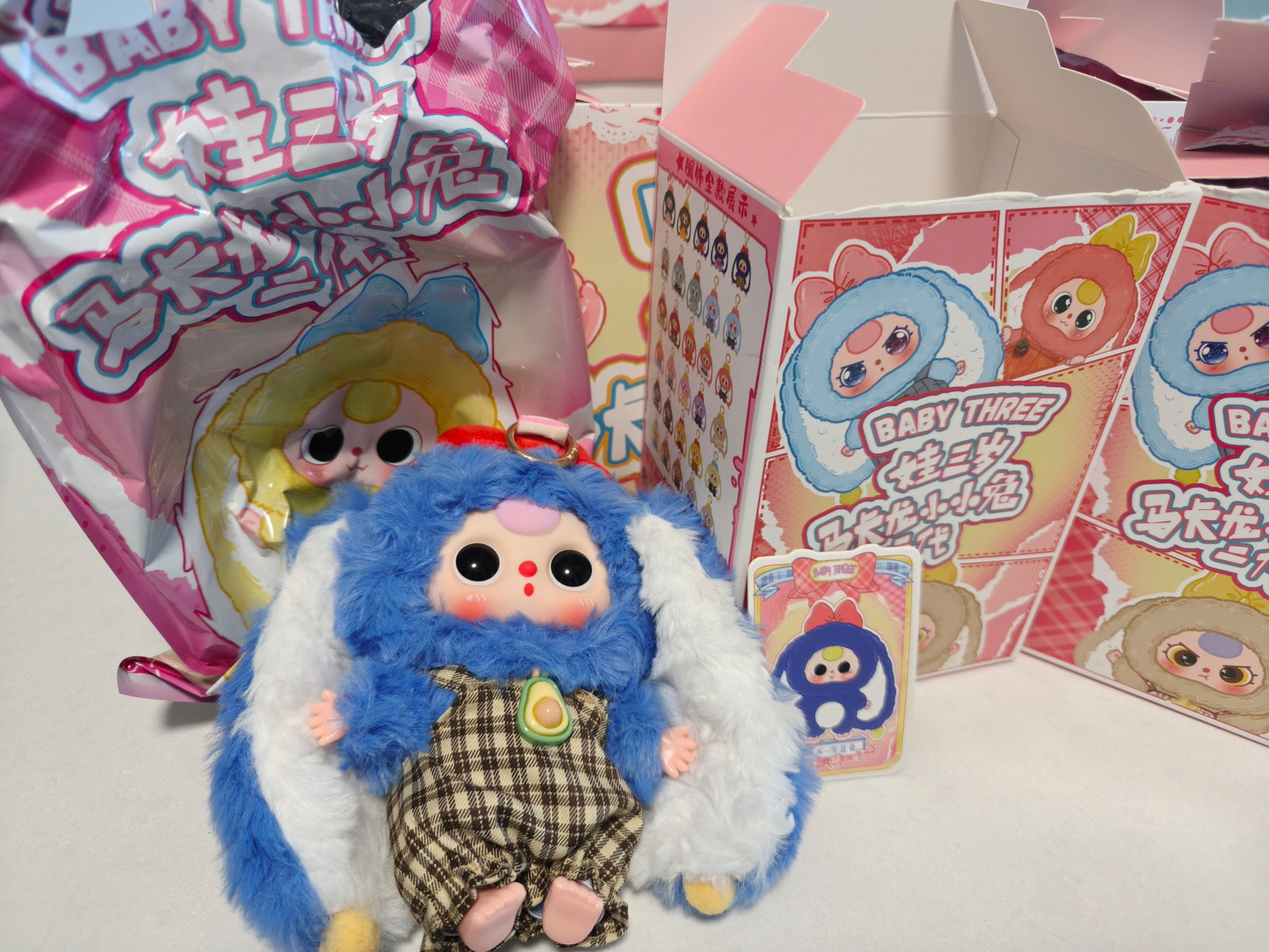 Deep Blue Bunny (Purple hair, moving eyes) - Macaron V2 Series - Baby Three