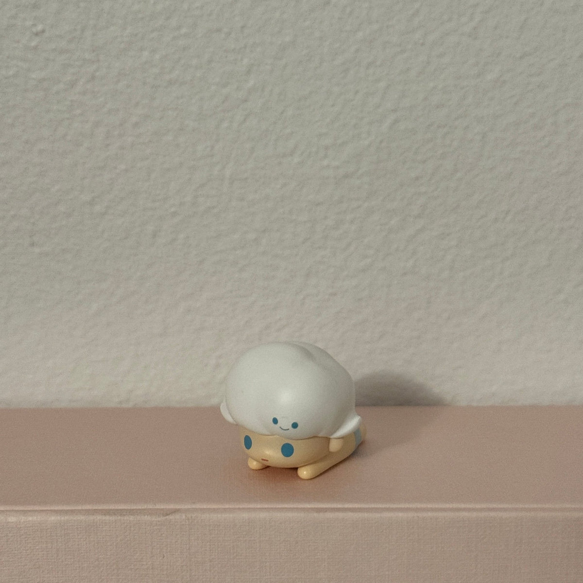 Dimoo Lying with Blue Eyes White Hair - POP MART Bean