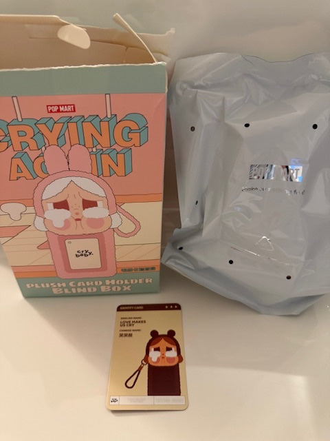 Love Makes us Cry - Cry Baby Crying Again Plush Card Holder - Pop Mart