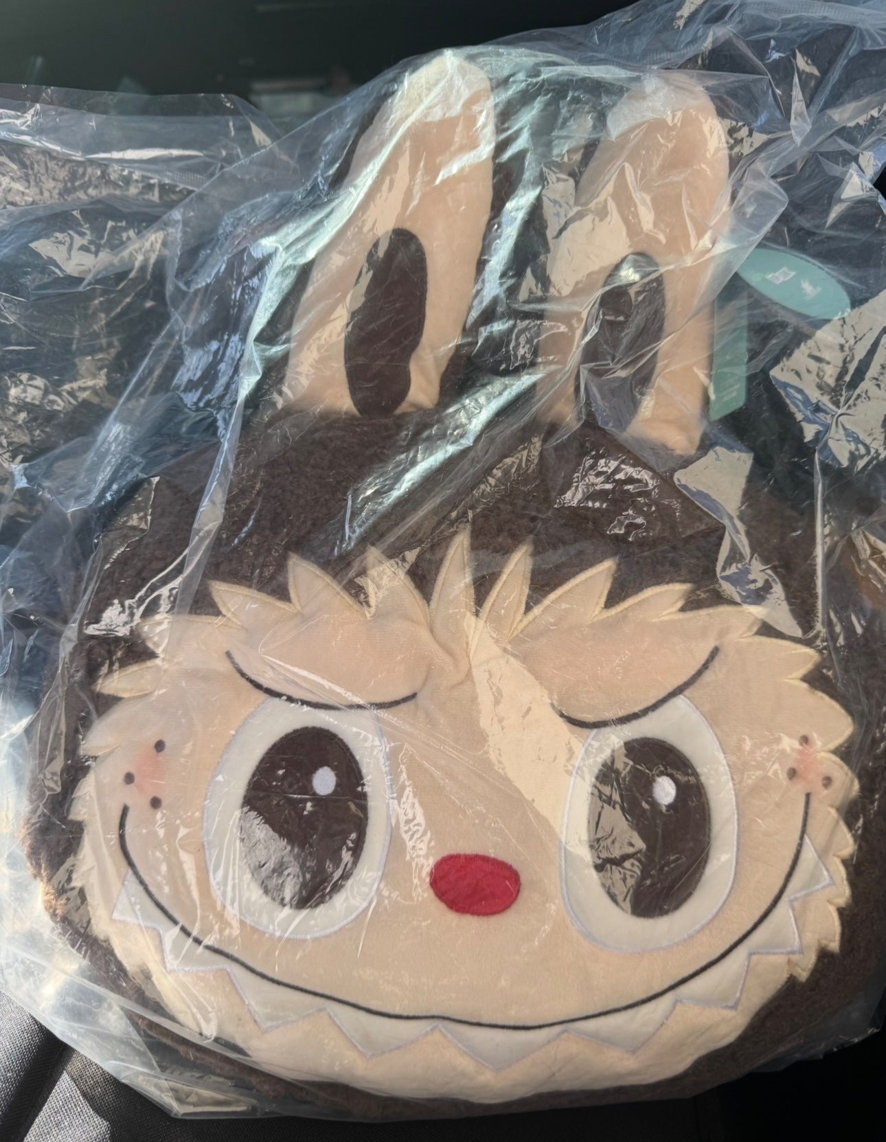 Pop Mart Labubu The Monsters Classic Series Brown Pillow and Blanket Set