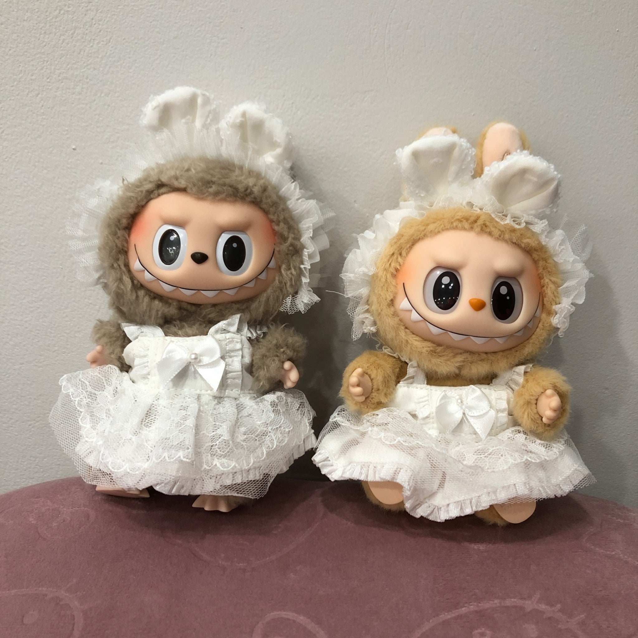 Bunny Angel White Dress - Labubu Doll Clothes / Outfit - Mindzai Toy Shop Bunny Angel White Dress - Labubu Doll Clothes / Outfit - Mindzai Toy Shop