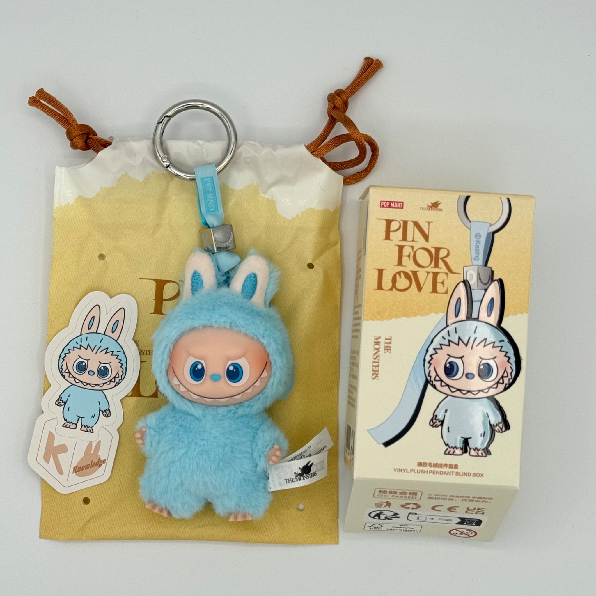 K - Labubu THE MONSTERS Pin for Love Series-Vinyl Plush Pendant