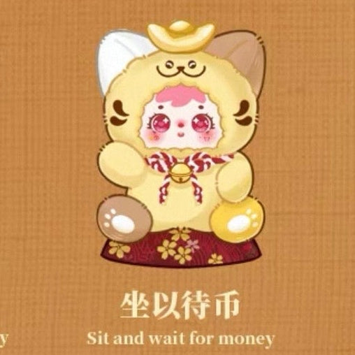 Sit and Wait (Yellow)  - Samuel Lucky Cat Series Plush Pendant