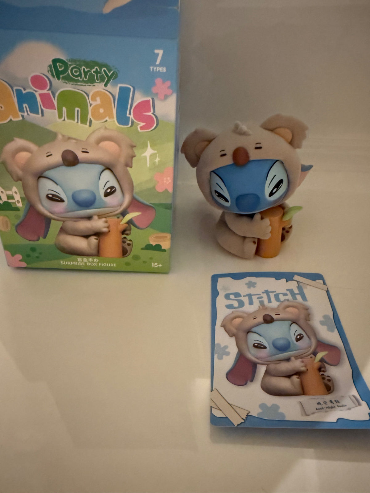 Good Night Koala - Disney Stitch Party Animals Series - Miniso (Flocked)