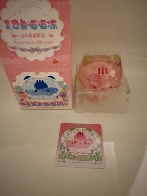 Peach - Strawberry Mouffesa Octcats liquid Jelly Party series (sensory/fidget)