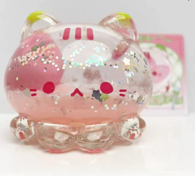 Peach - Strawberry Mouffesa Octcats liquid Jelly Party series (sensory/fidget)