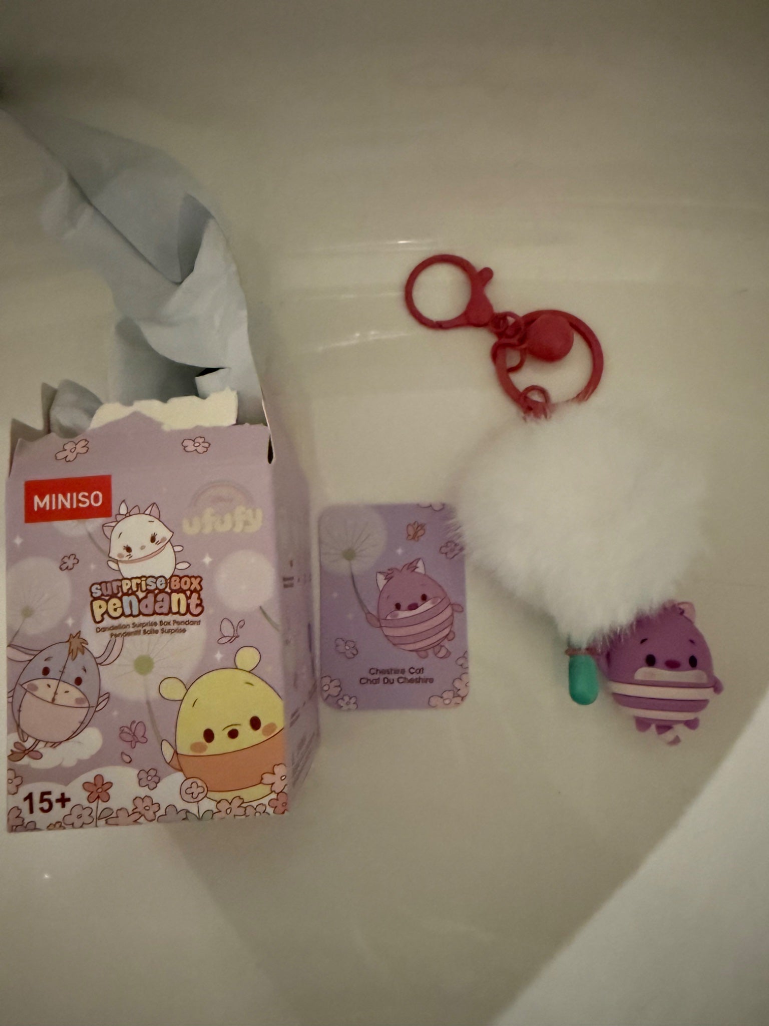 Cheshire Cat - Disney Ufufy Dandelion Surprise Box Pendant - Miniso