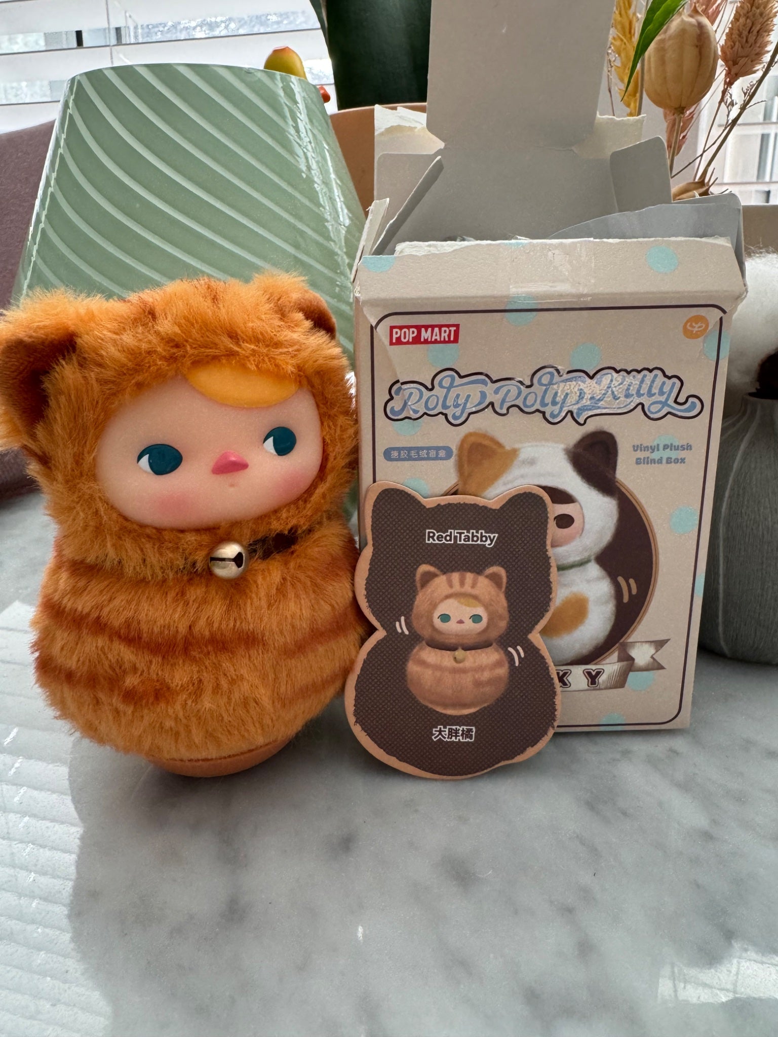 Red Tabby Plush- Pucky Roly Poly Kitty Plush -Popmart