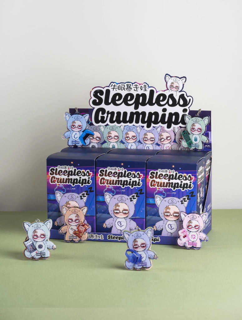Sleepless Crumpipi ボックス アソート 6個入り Sleepless Grumpipi Plush Series Blind Box - Mindzai Toy Shop