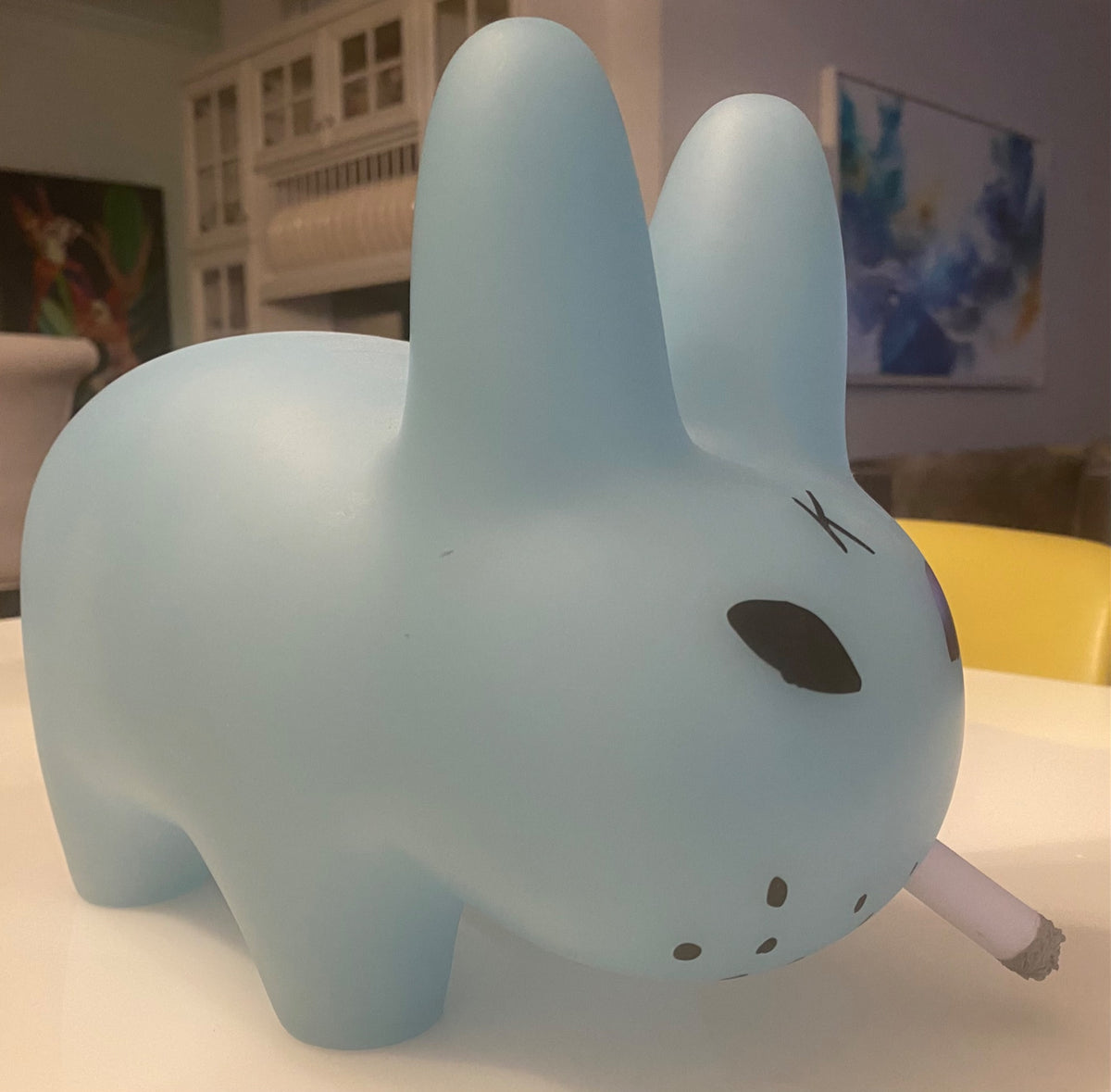 10” Smorkin’ Labbit Series-Clear Powder Blue - Kidrobot x Frank Kozik