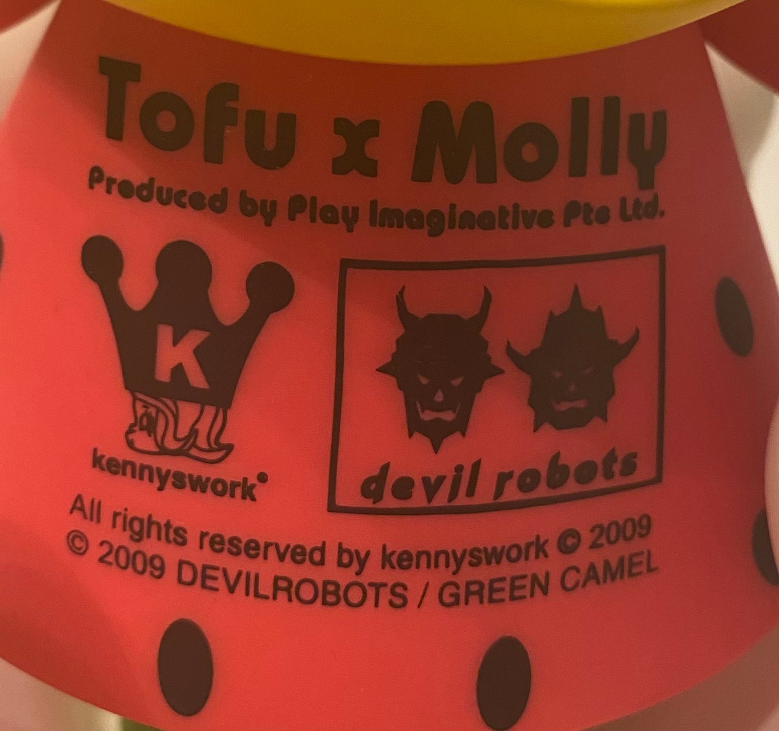 Tofu X Molly 10” Watermelon - Kennyswork 2009 - Devilrobots Kenny Wong