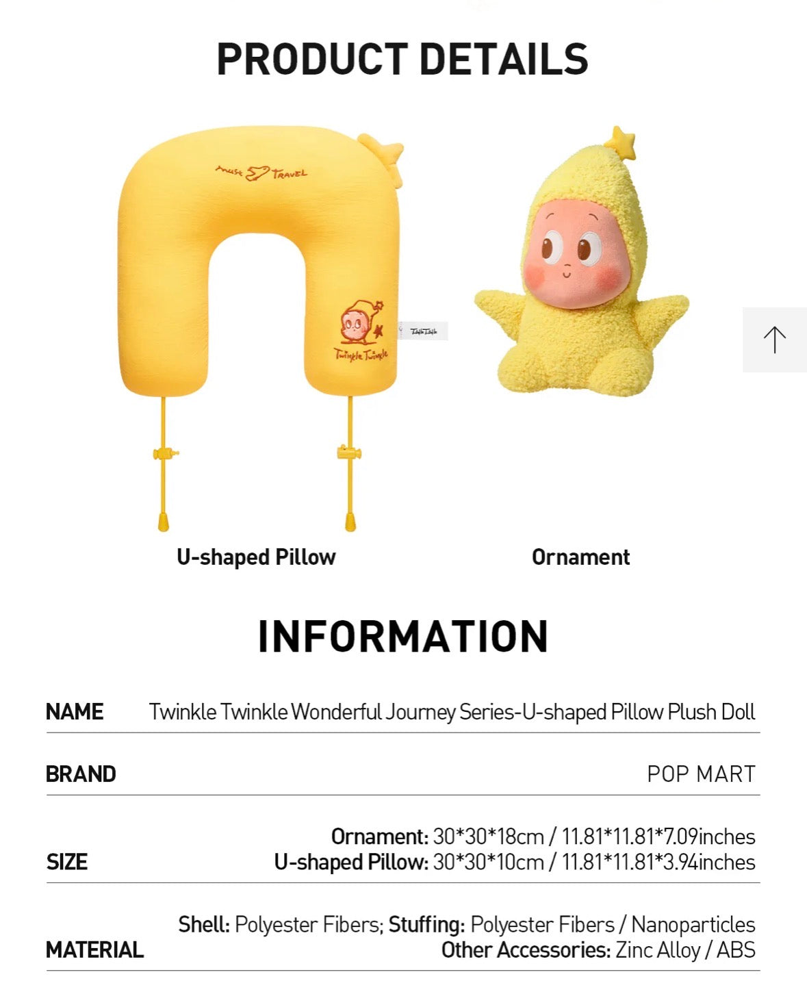 Twinkle Twinkle Wonderful Journey Series - U-shaped Pillow Plush