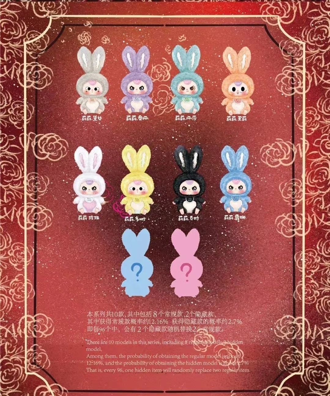 Baby Three Lily Rabbit Town Series Plush Dolls Blind Box