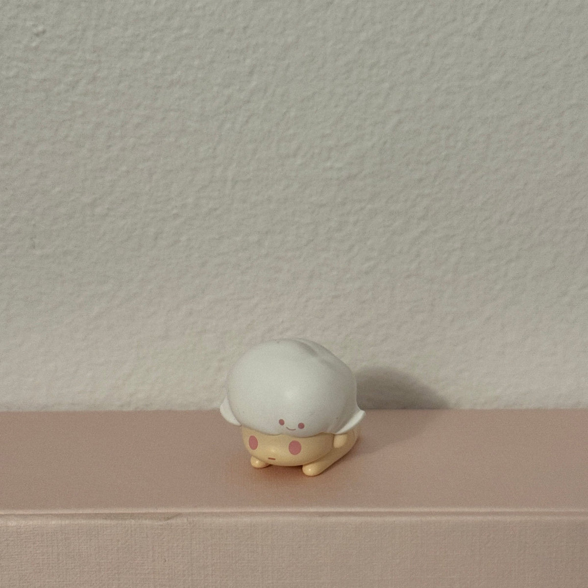 Dimoo Lying with Pink Eyes White Hair - POP MART Bean