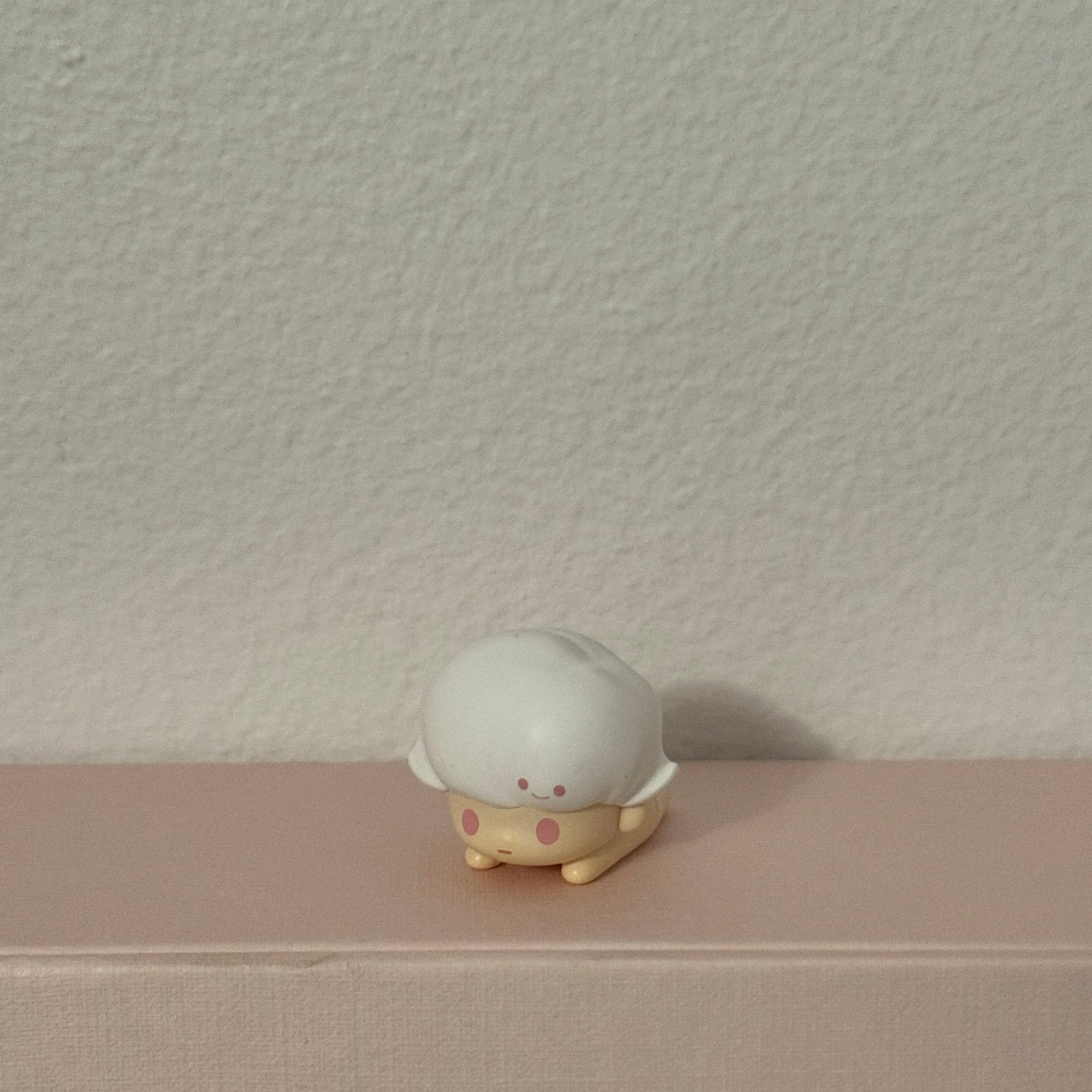 Dimoo Lying with Pink Eyes White Hair - POP MART Bean