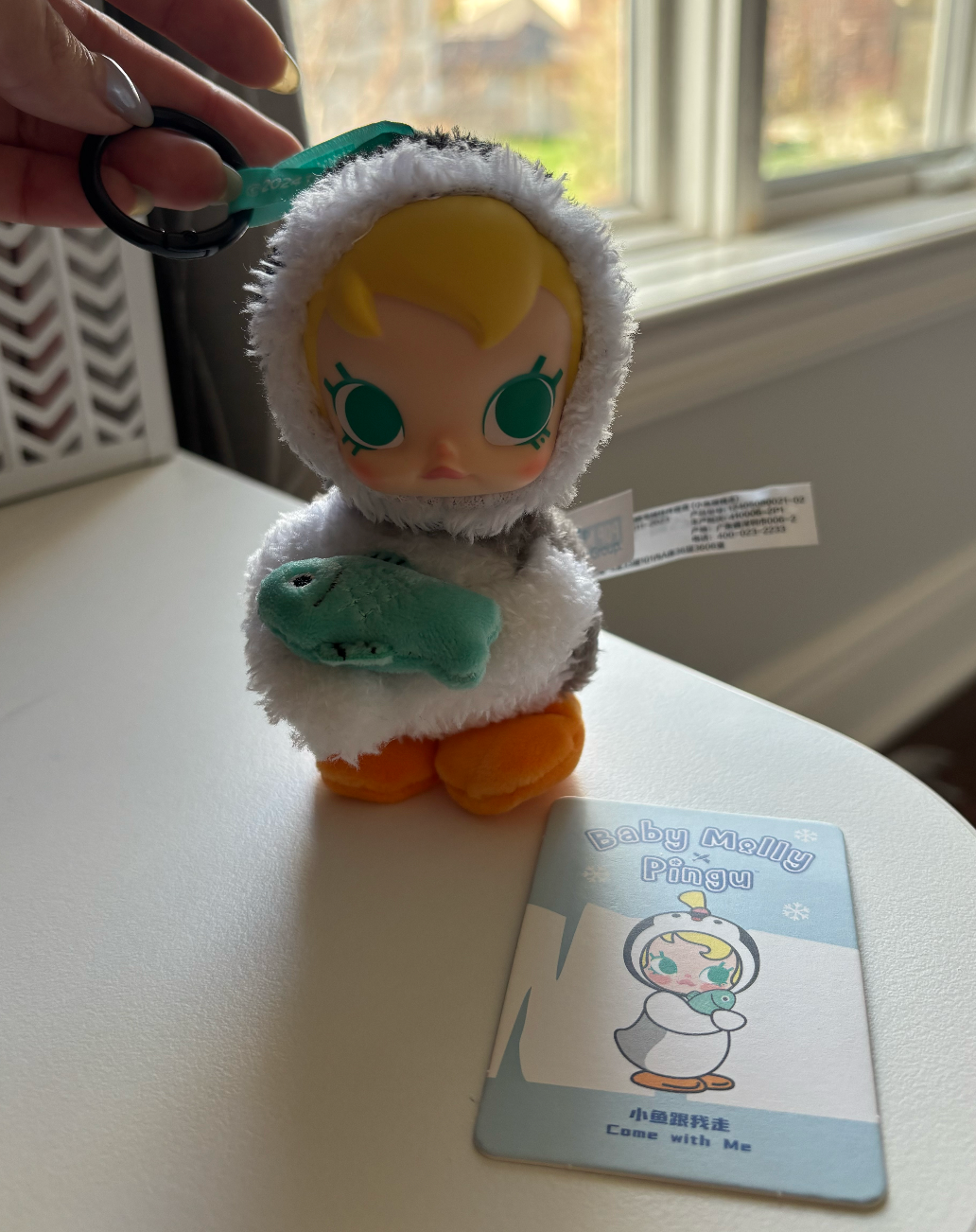 Come With Me - Baby Molly x Pingu PLUSH KEYCHAIN - POP MART x Pingu