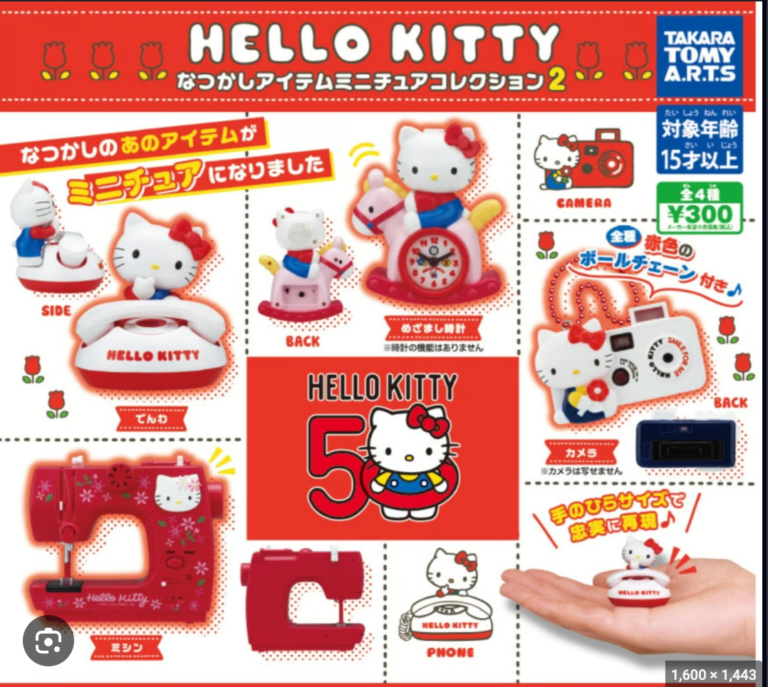 Hello Kitty Camera - Hello Kitty 50th Anniversary Gacha Capsule - Takara Tomy A.R.T.S