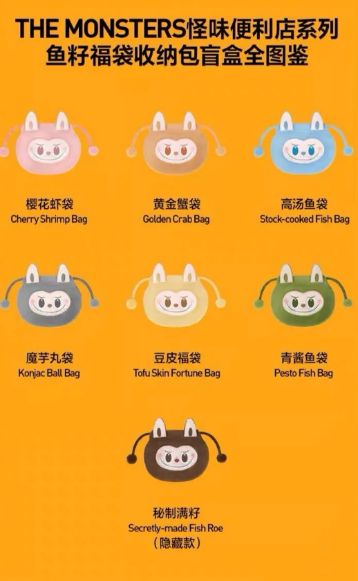 Labubu The Monsters Wacky Mart Series Storage Bag Single Blind Box